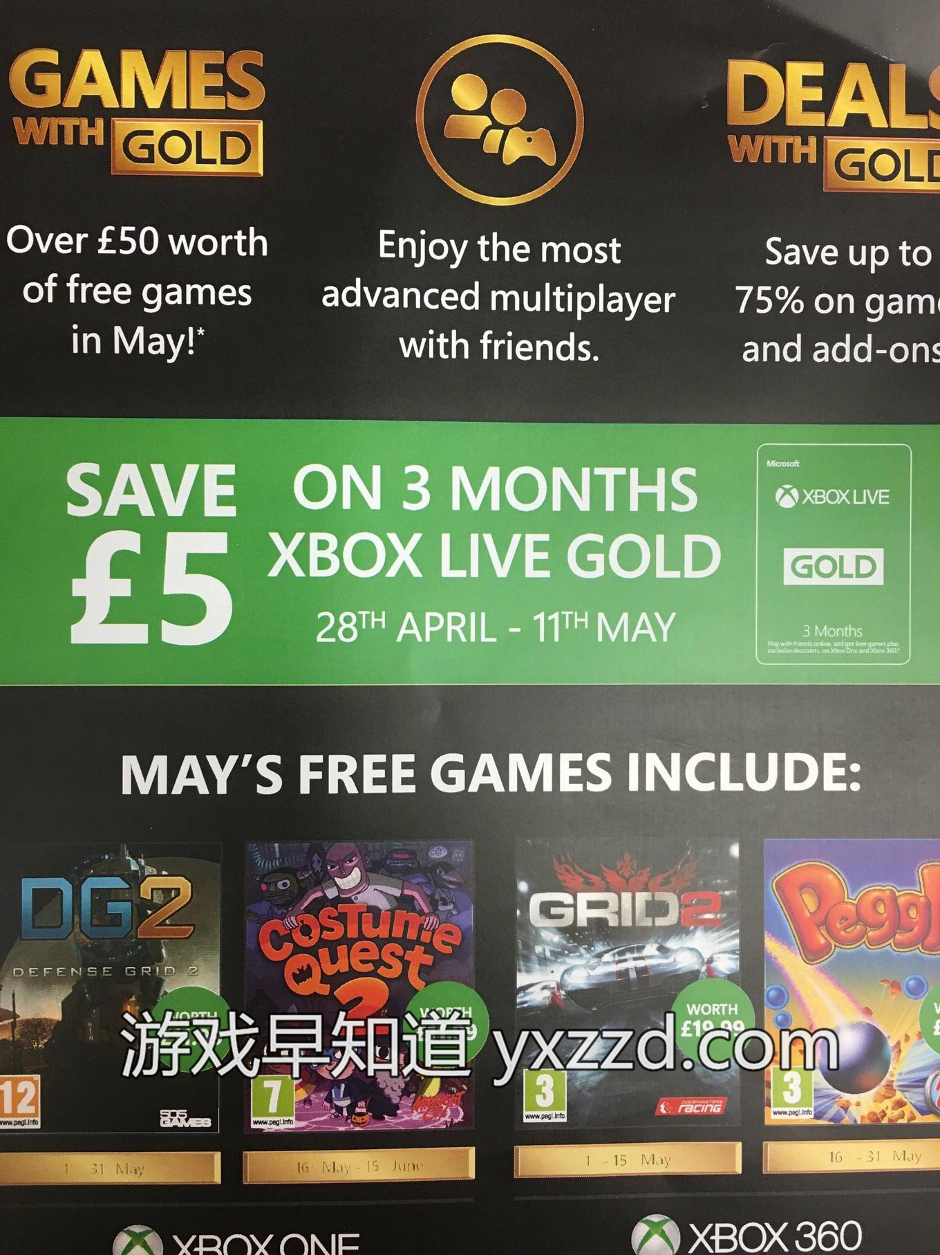 Xbox金会员5月免费游戏